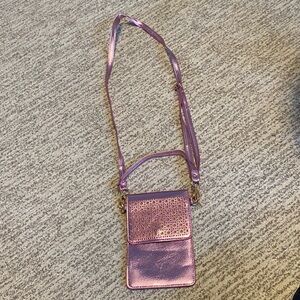 Metallic Pink Crossbody Bag